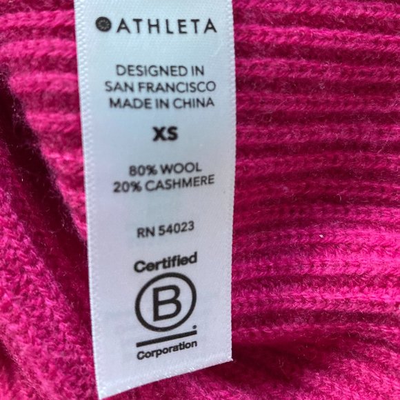 Athleta Aspen Sweater Electric Fuchsia - Picture 4 of 6